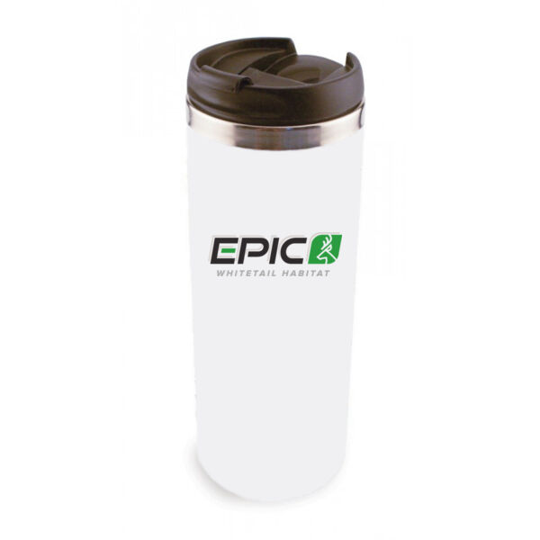 14oz Stainless Steel Tumbler w/ Lid - Sublimated Logo Thumbnail